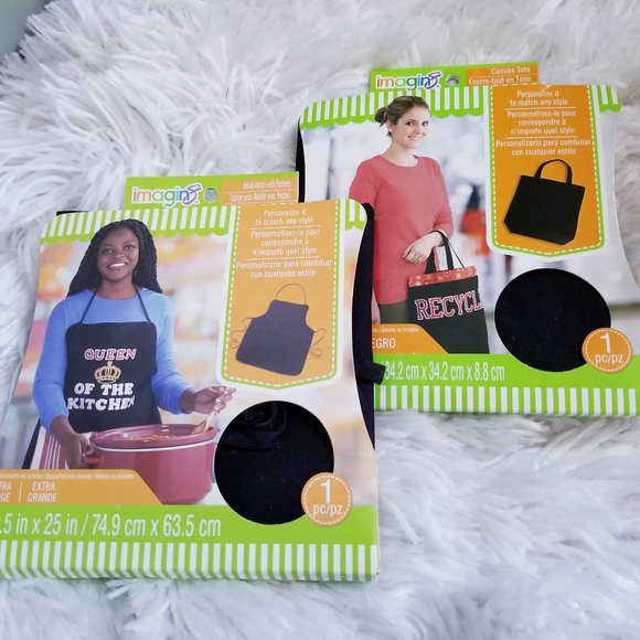 unknown Other - Canvas Black Apron & Tote New